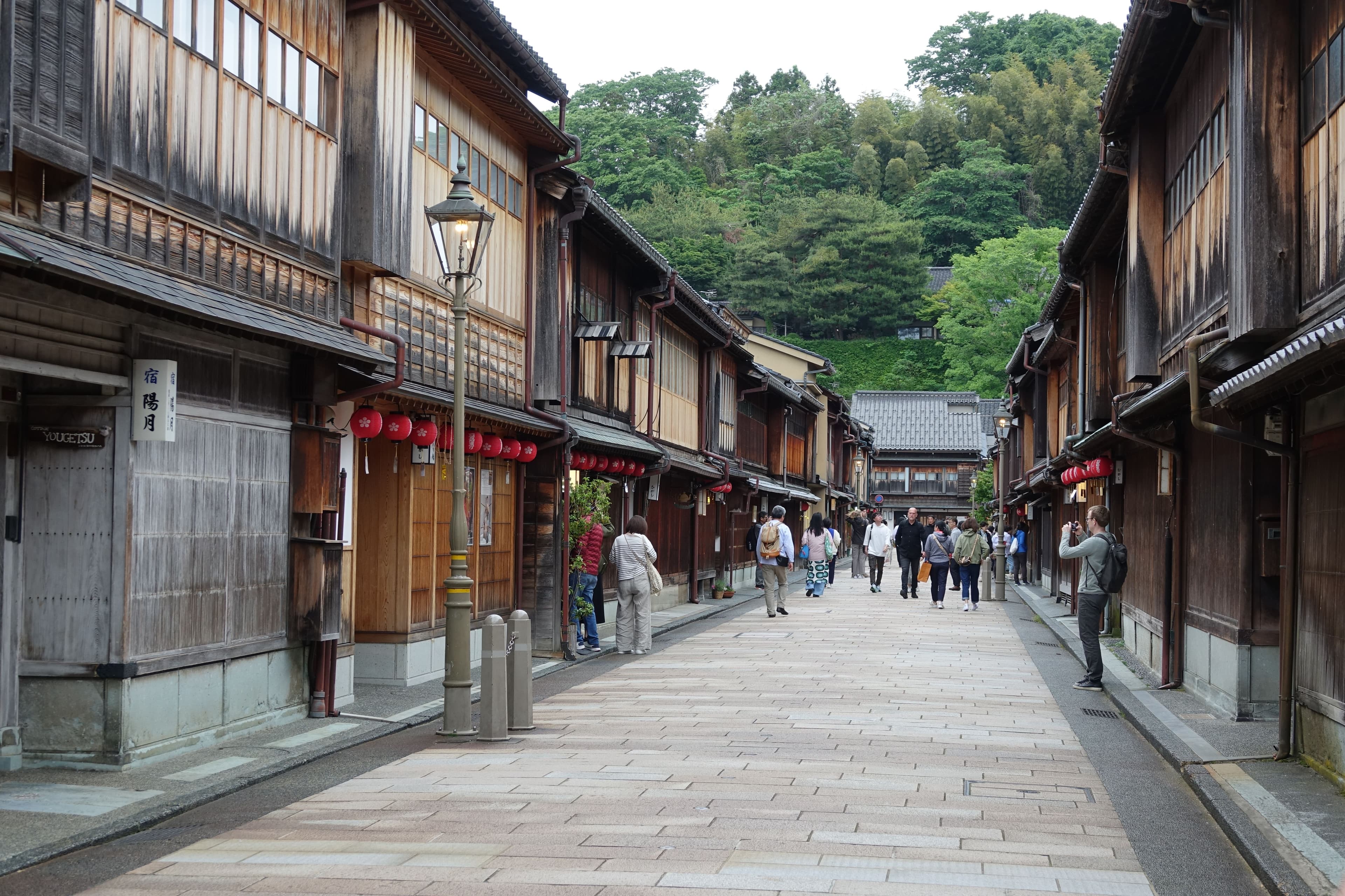 Calle tradicional de Higashi Chaya en Kanazawa